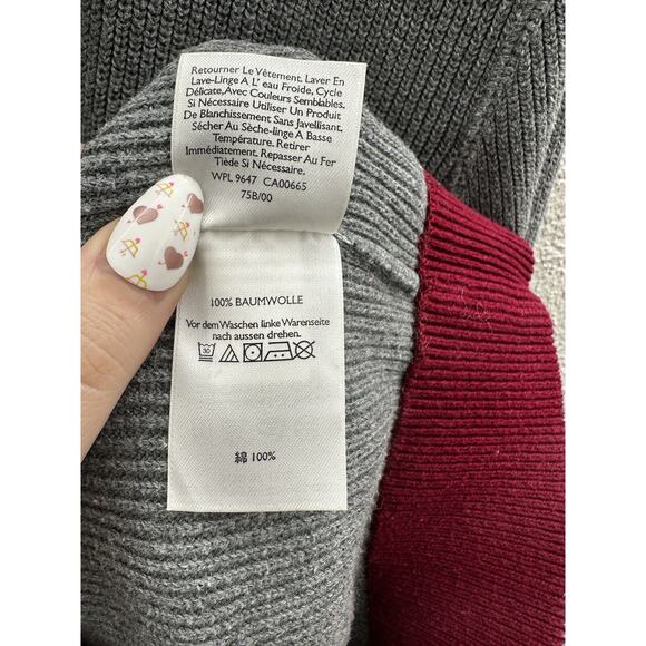 Eddie Bauer Mens Sweater Size Large Gray Long Sleeve Knit 1/4 Zip - Picture 6 of 11